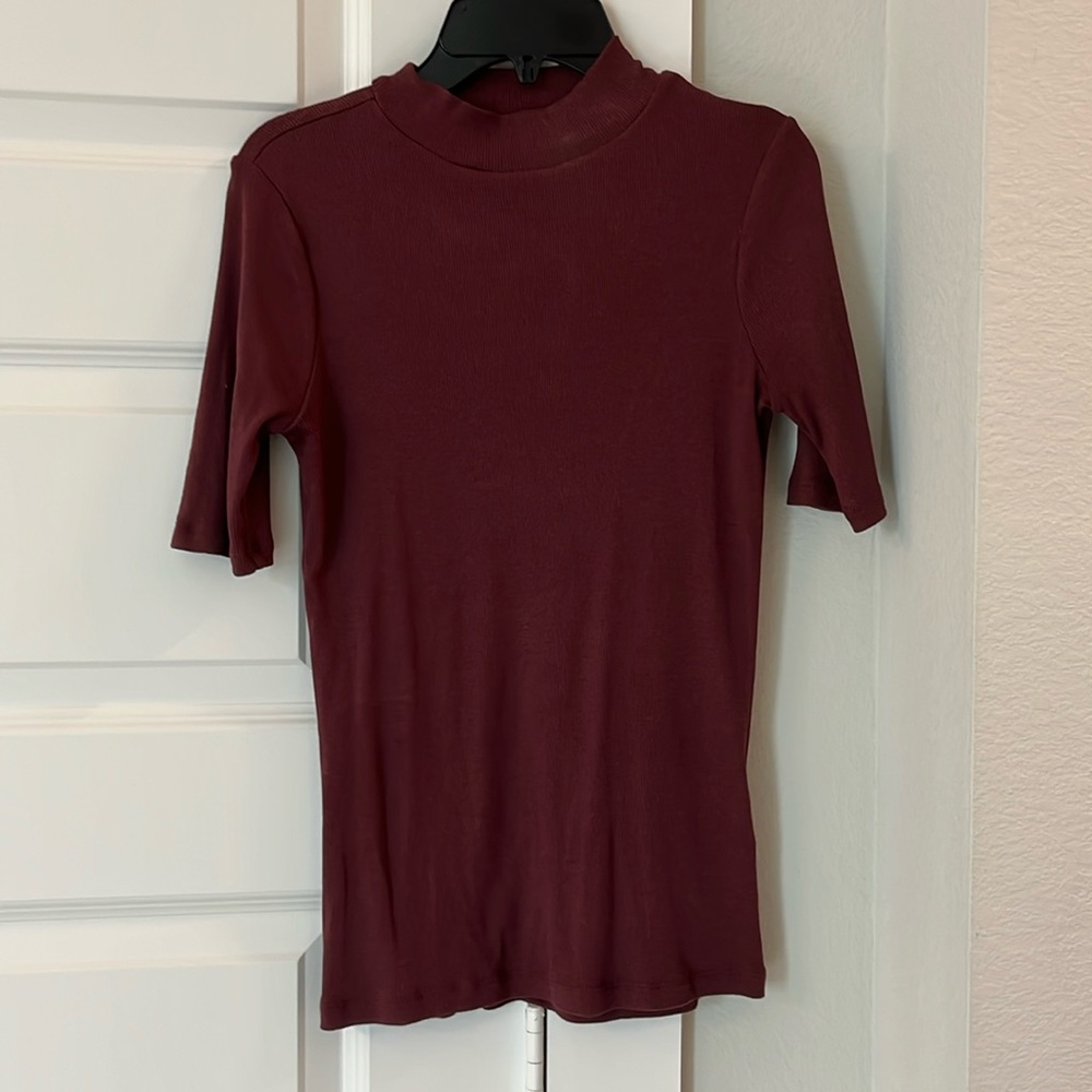 Madewell Ribbed Mock Turtleneck Tee